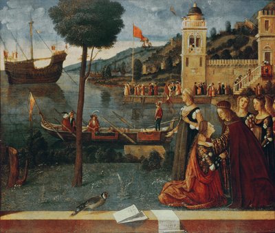 St. Ursula taking leave of her father, c.1500 by Vittore Carpaccio